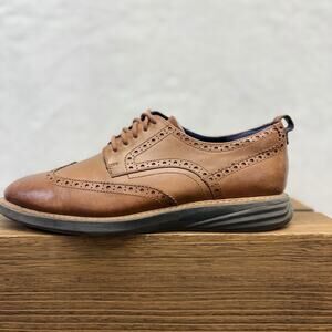 Cole Haan Men's Brown Leather Grand Evolution Shortwing Oxfords Size 10.5 C26385